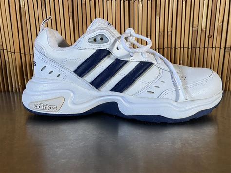 adidas strutter white dark blue.